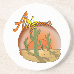 Dessous De Verre En Grès Arizona Sunset Cactus