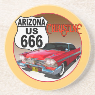 Dessous De Verre En Grès Arizona US Route 666 - Christine