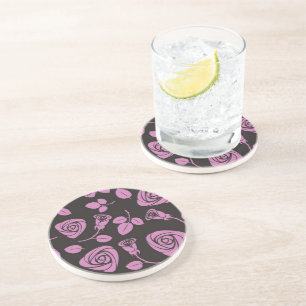 Dessous De Verre En Grès Arrière - plan rose floral