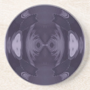Dessous De Verre En Grès Art abstrait à motif liquide violet miroir