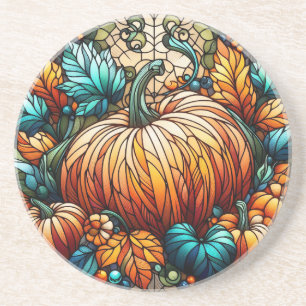 Dessous De Verre En Grès Art Citrouille en verre tendu