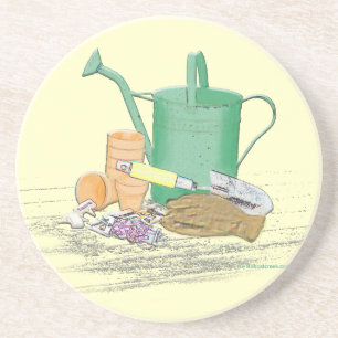 Dessous De Verre En Grès Art de jardin d'outils de jardin
