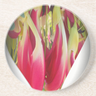 Dessous De Verre En Grès Art du coeur floral