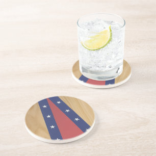 Dessous De Verre En Grès Art inspiré par l'Amérique   Drapeaux, Jerseys & 4