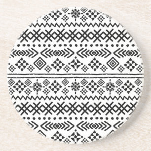Dessous De Verre En Grès Art tribal boho : géométrique sans soudure.