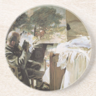 Dessous De Verre En Grès Artiste dans son studio par John Singer Sargent