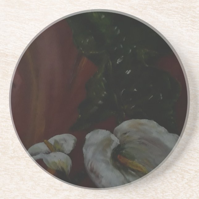 Dessous De Verre En Grès Arum Lilies 1 (Devant)