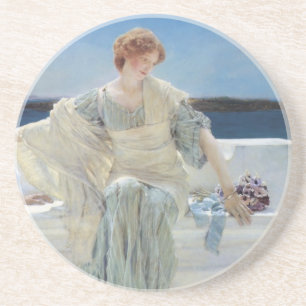 Dessous De Verre En Grès Ask Me No More par Sir Lawrence Alma Tadema