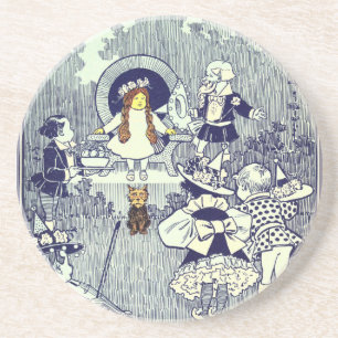 Dessous De Verre En Grès Assistant vintage d'Oz, Dorothy rencontre les Munc