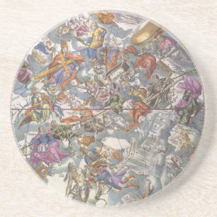 Dessous De Verre En Grès Astronomie vintage, Carte des constellations chrét