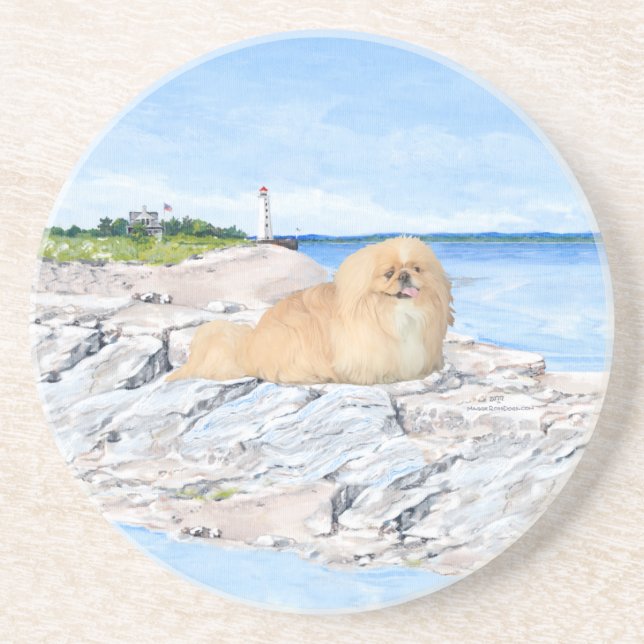 Dessous De Verre En Grès Au phare (Devant)