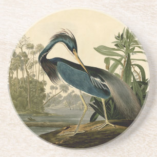 Dessous De Verre En Grès Audubon Louisiana Heron