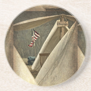 Dessous De Verre En Grès Aumônier de l'Armée