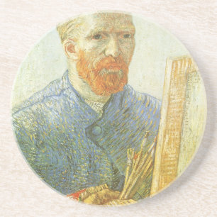 Dessous De Verre En Grès Autoportrait devant Easel, Vincent van Gogh