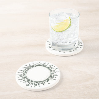 Dessous De Verre En Grès Autour du Sun - dessin noir et blanc