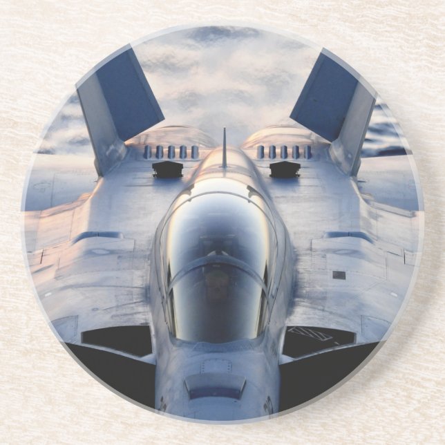 Dessous De Verre En Grès Avion militaire (Devant)