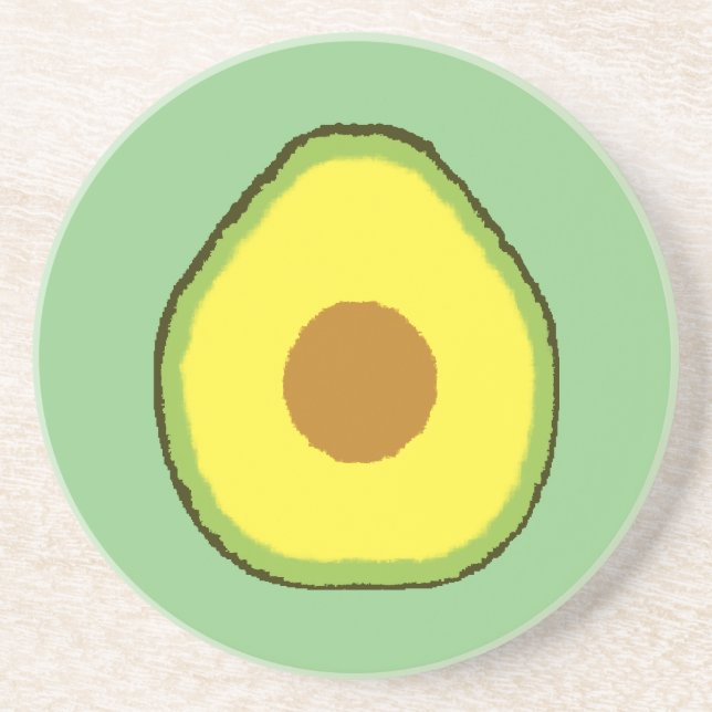 Dessous De Verre En Grès Avocado (Devant)