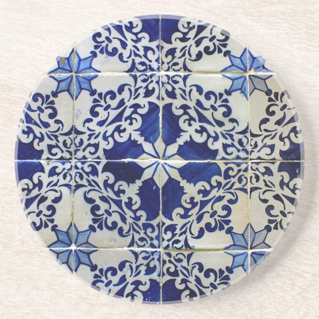 Dessous De Verre En Grès Azulejos, Portuguese Tiles (Devant)