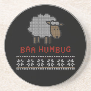 Dessous De Verre En Grès Baa Humbug Sheep de Noël