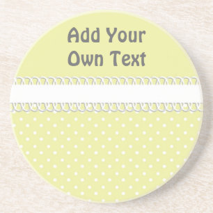 Dessous De Verre En Grès Baby shower en jaune