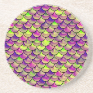 Dessous De Verre En Grès Balances violettes et vertes