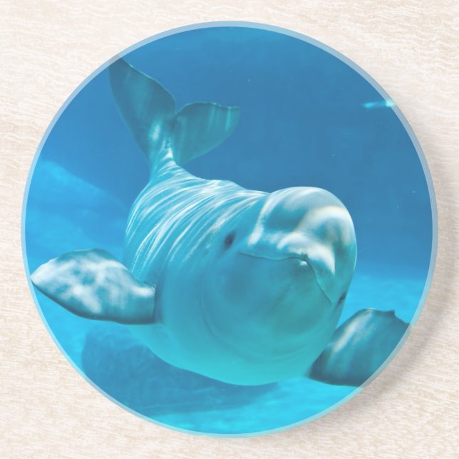 Dessous De Verre En Grès Baleine de beluga (Devant)