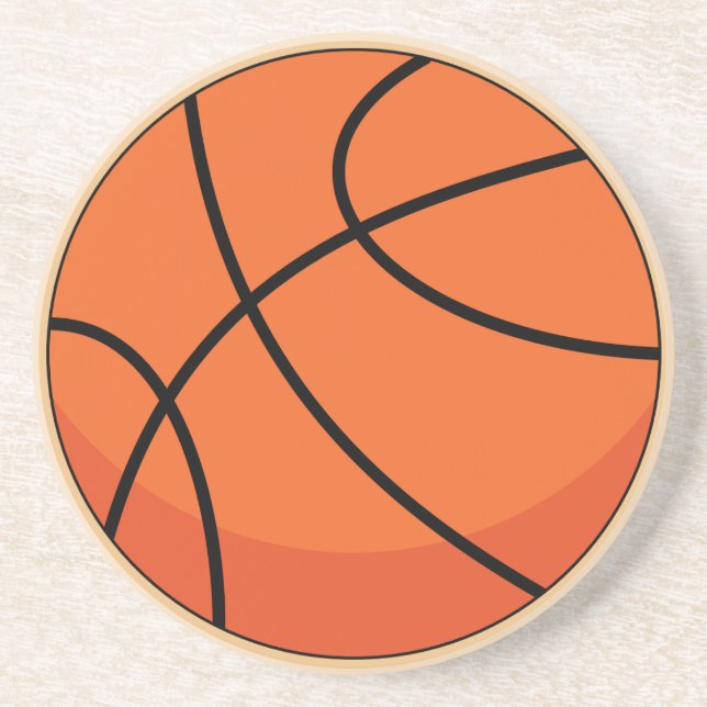 Dessous De Verre En Grès Balle de basket-ball en dessin (Devant)