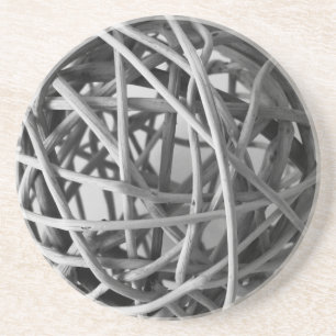 Dessous De Verre En Grès Balle en osier rustique