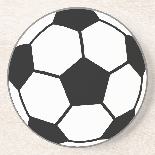 Dessous De Verre En Grès Ballon de football (Devant)