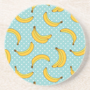 Dessous De Verre En Grès Bananes et points de Polk