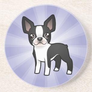 Dessous De Verre En Grès Bande dessinée Boston Terrier