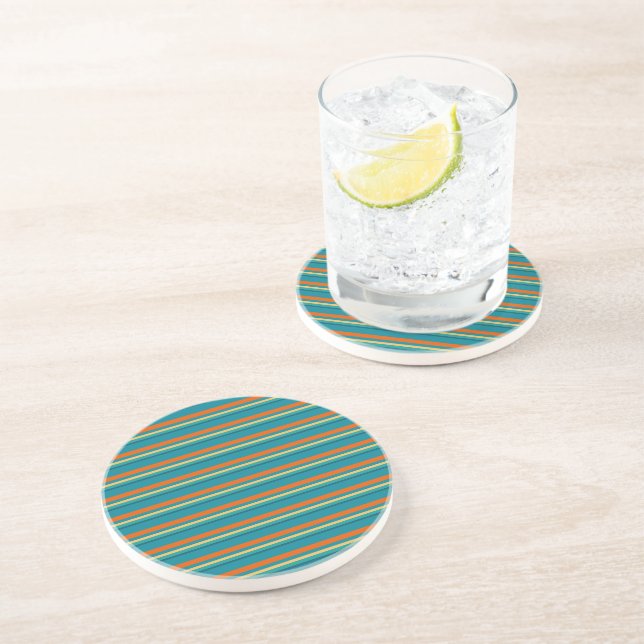 Dessous De Verre En Grès Bandes sud-ouest 16 (Côté)