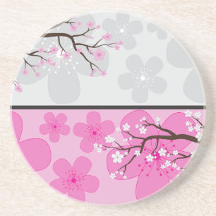Dessous De Verre En Grès Bannières de fleurs de cerisier