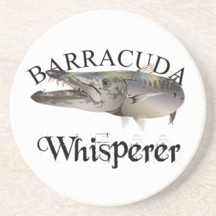 Dessous De Verre En Grès Barracuda Whisperer de couleur claire