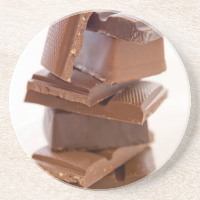 Dessous De Verre En Grès Barres de chocolat en grès Coasters (Devant)