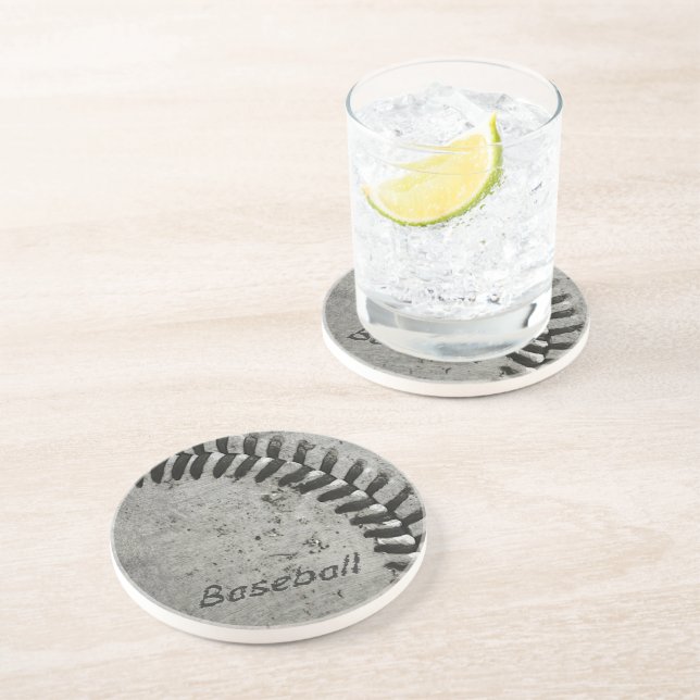 Dessous De Verre En Grès Baseball (Côté)