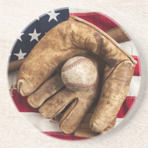 Dessous De Verre En Grès Baseball vintage