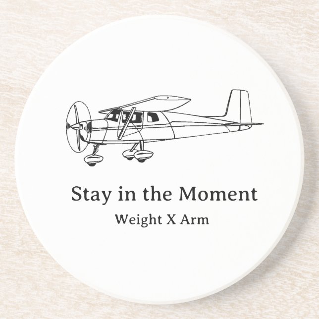 Dessous De Verre En Grès Basic Pilot Knowledge  (Devant)