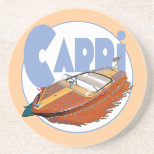 Dessous De Verre En Grès Bateau à moteur Capri