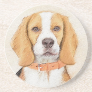 Dessous De Verre En Grès Beagle Hound Dog Peinture Animal Art original