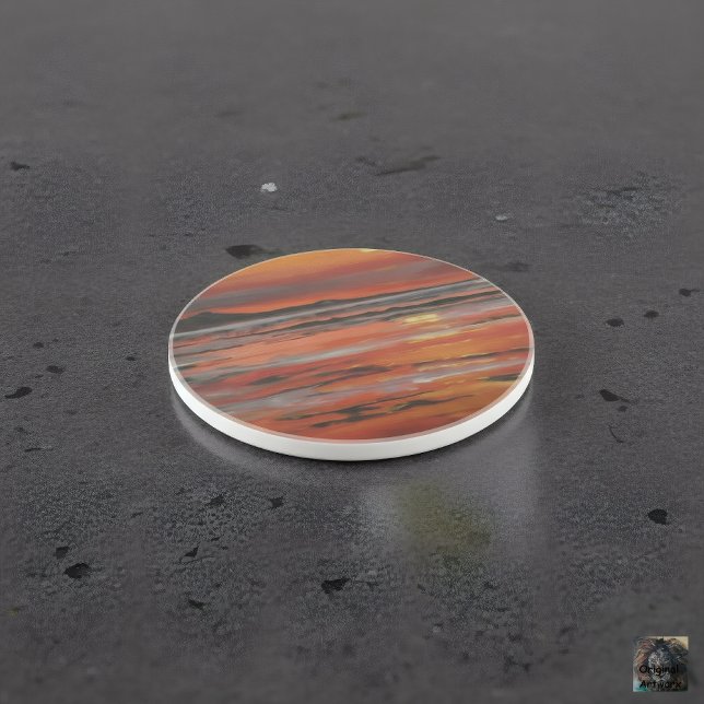 Dessous De Verre En Grès Beau coucher de soleil (Créateur téléchargé)
