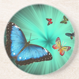 Dessous De Verre En Grès Beau voyage de papillon