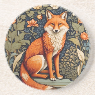 Dessous De Verre En Grès Belle assise Red Fox William Morris Inspiré