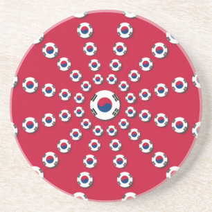 Dessous De Verre En Grès Belle Fantastique Feminine Design J'aime Rouge