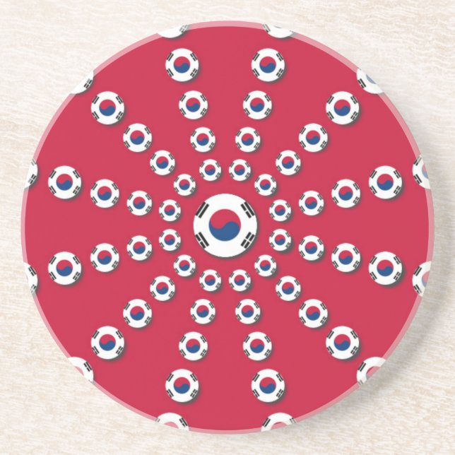 Dessous De Verre En Grès Belle Fantastique Feminine Design J'aime Rouge (Devant)