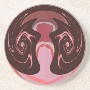 Dessous De Verre En Grès Belle Motif Maroon Africain Design d'impression