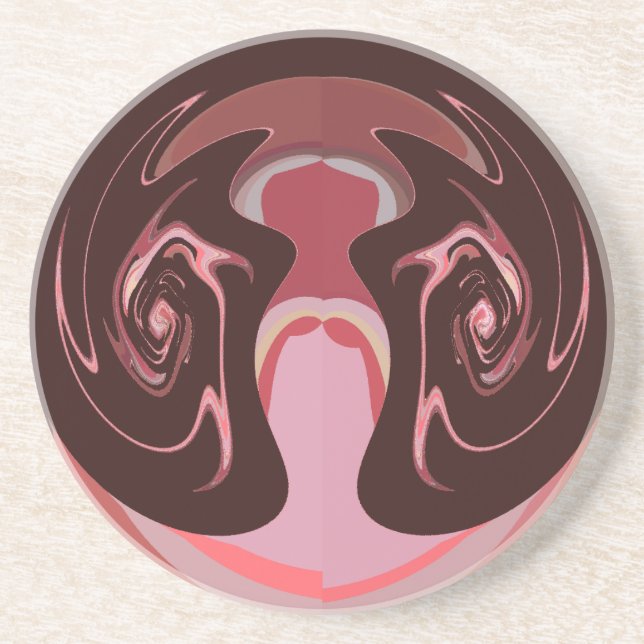 Dessous De Verre En Grès Belle Motif Maroon Africain Design d'impression (Devant)