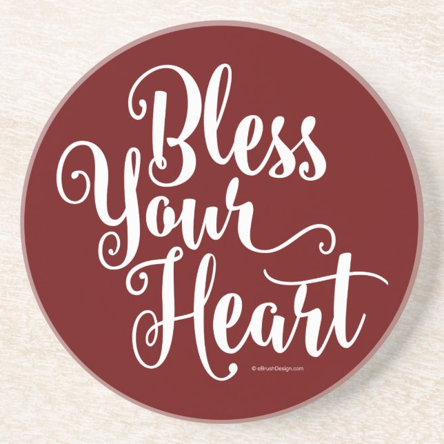 Dessous De Verre En Grès Bénissez votre coeur (Devant)