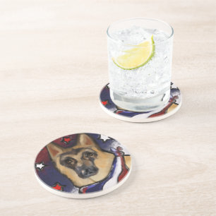 DESSOUS DE VERRE EN GRÈS BERGER ALLEMAND