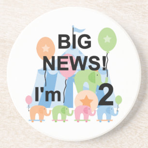 Dessous De Verre En Grès Big News Circus 2nd Birthday T-shirts et cadeaux